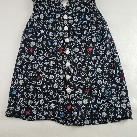 ModCloth Seashore Spectacular Linen Dress Womens 4 Black Sleeveless Fit Flare - Picture 4 of 14